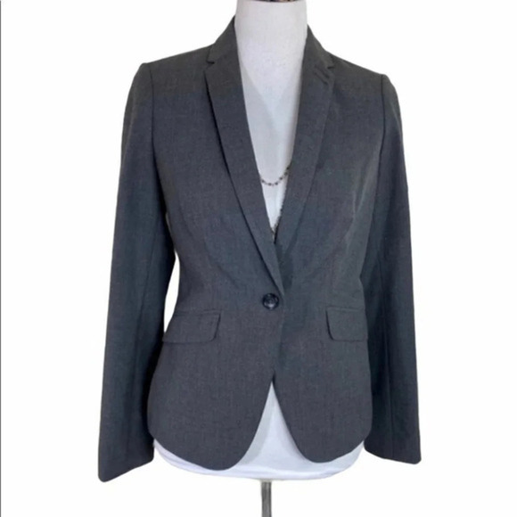 The Limited Jackets & Blazers - The Limited‎ Collection 4 gray 1 button blazer